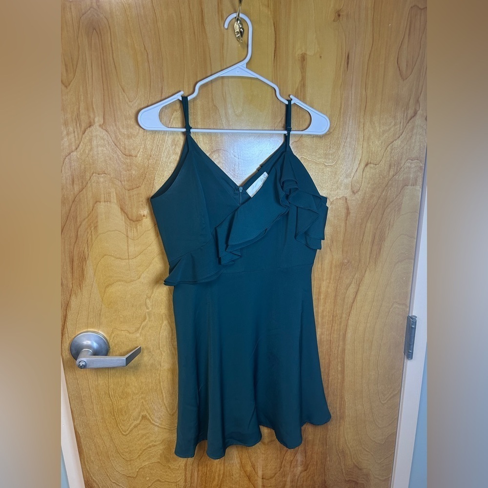Elegant Green Ruffle Dress